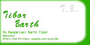 tibor barth business card